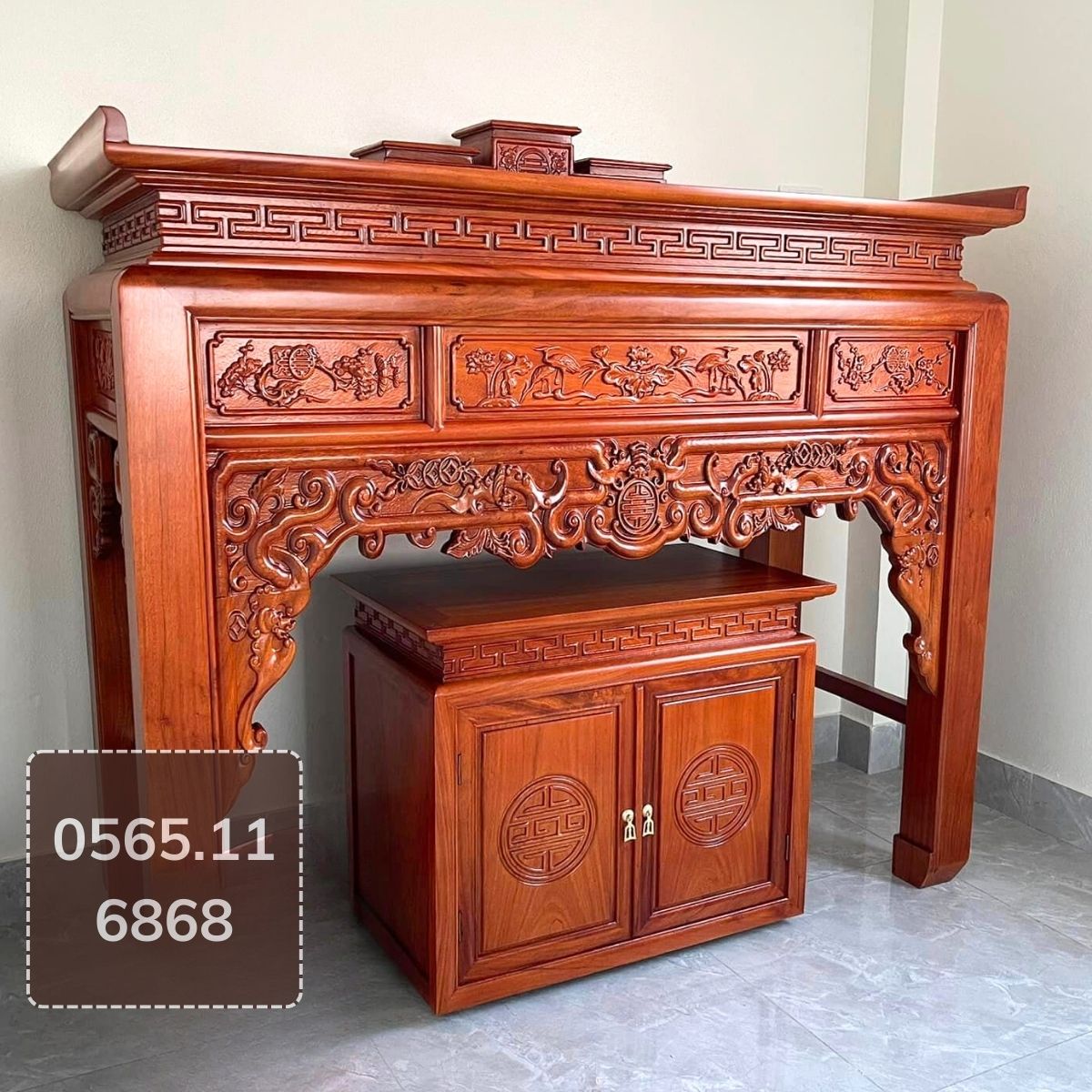 AG 5 Gõ gõ đỏ 12 chân 10-153 hướng phải