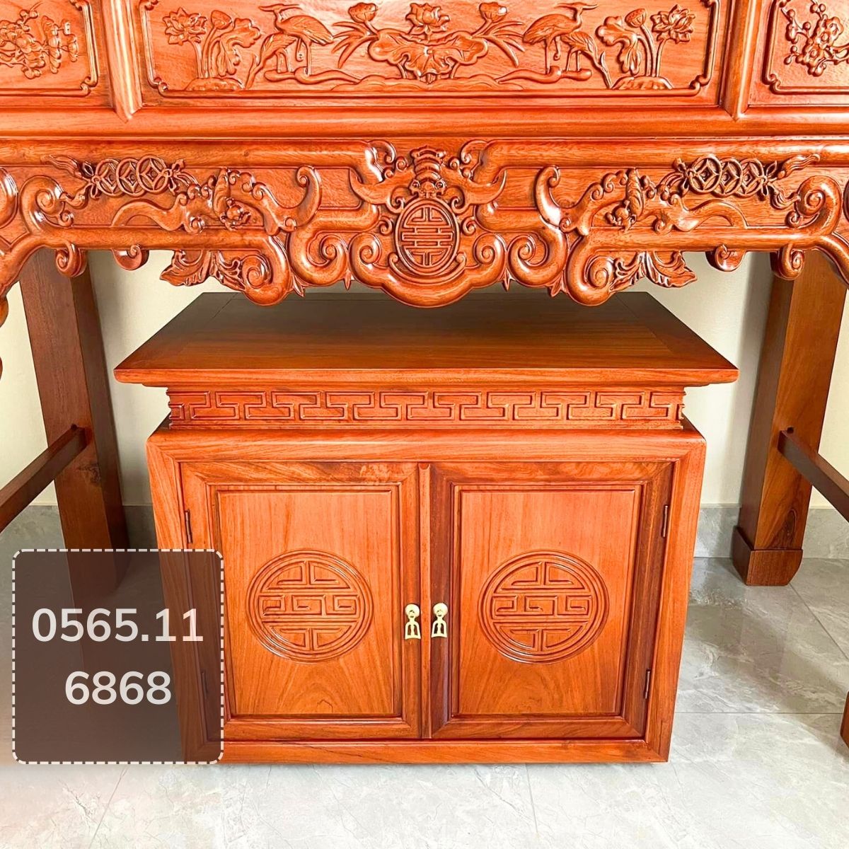 AG 5 Gõ gõ đỏ 12 chân 10-153 tủ đựng