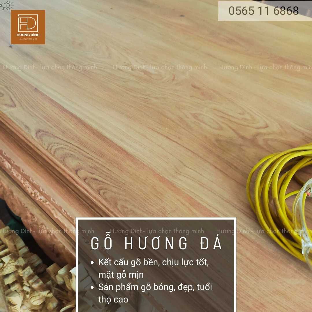 Sập thờ gỗ hương đá ST0009 (5) Sập thờ gỗ hương đá có đường vân đẹp, chất gỗ mịn và bền