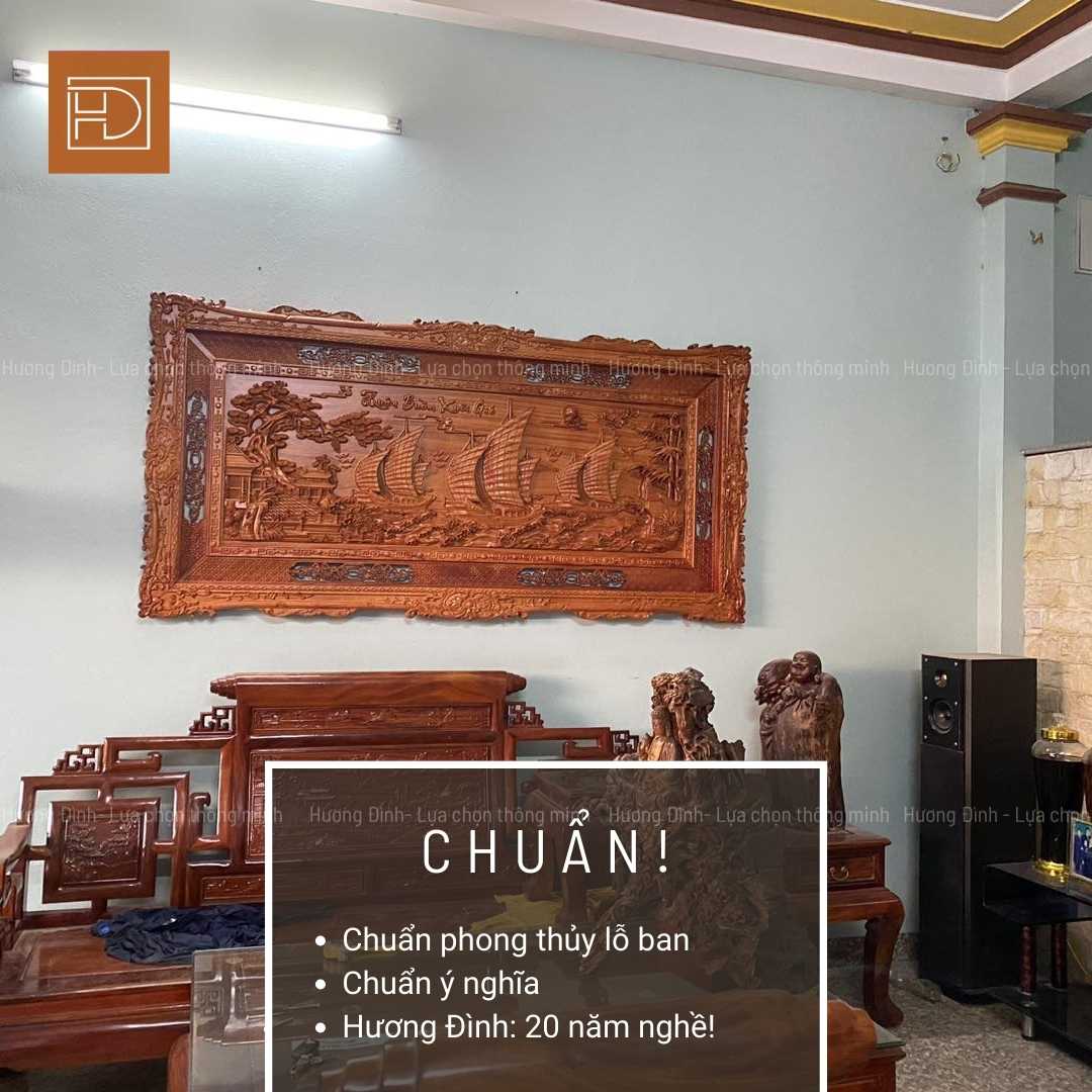 ảnh toàn cảnh Bức tranh Thuận Buồm Xuôi Gió vô cùng chuẩn phong thủy và đẹp