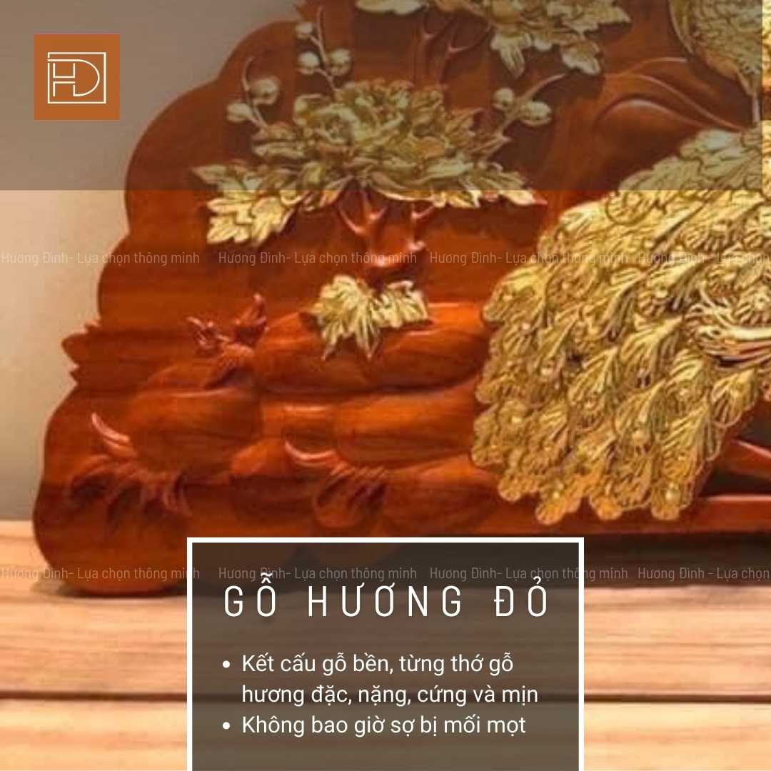 Vân gỗ trên tranh Quạt Phu Thê khá đều và đẹp