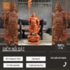 Tượng Quan Công bằng gỗ hương đá, cao 50cm cực uy nghiêm