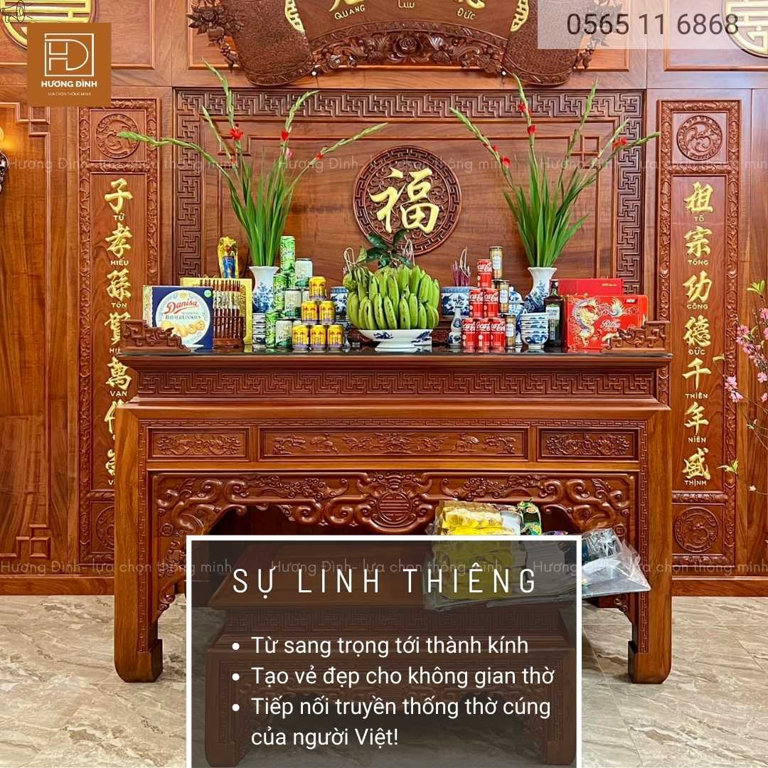 Án gian thờ là một lựa chọn thích hợp cho các gia đình Việt luôn thờ kính tổ tiên
