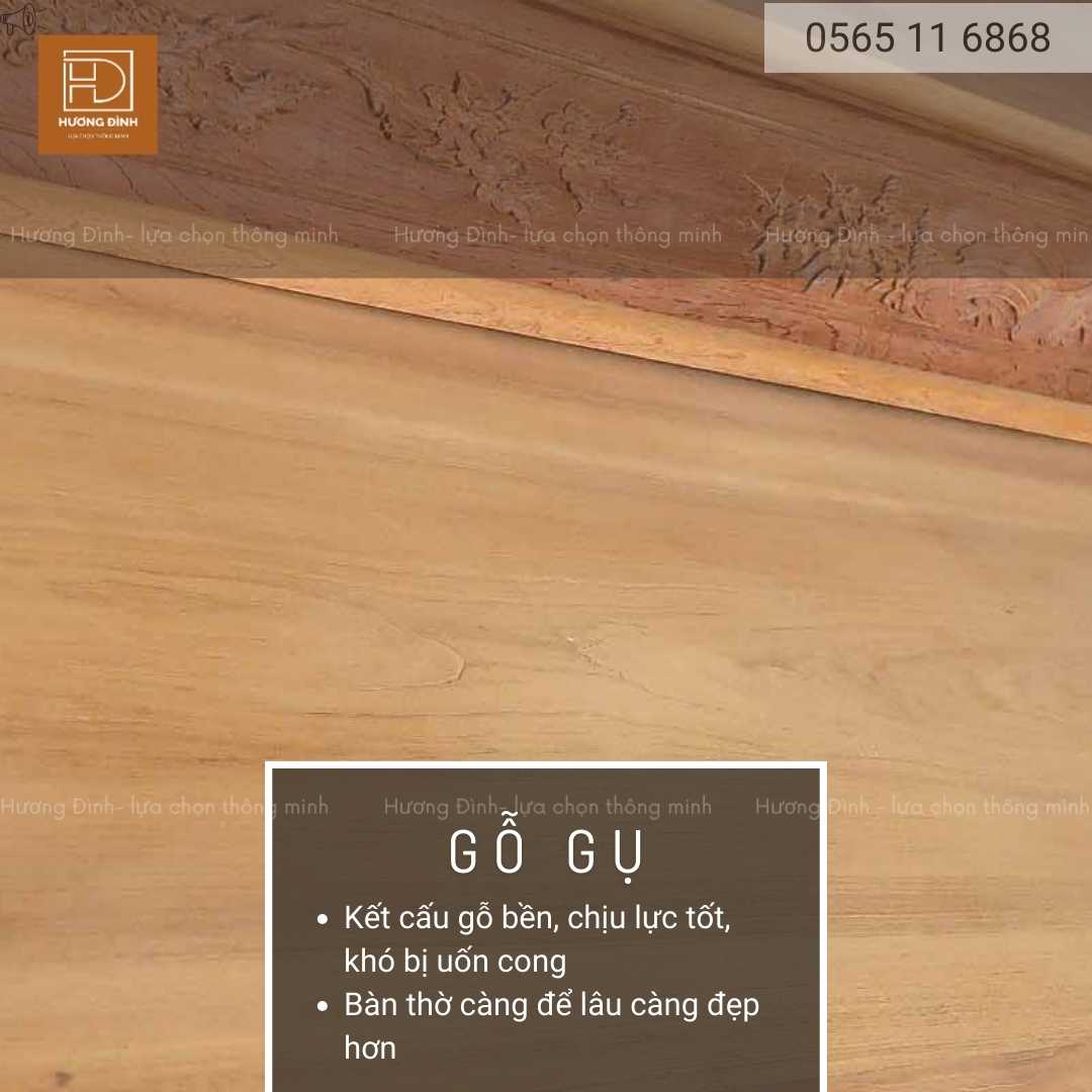Án gian thờ gỗ gụ KT 217x107x117 3 Án gian thờ gỗ gụ bền đẹp, dùng cực kỳ lâu