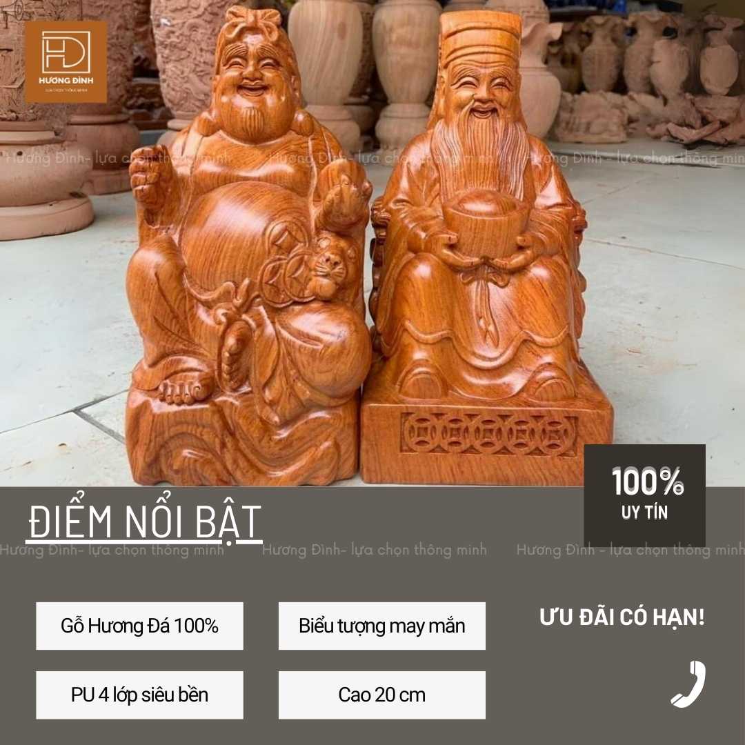 Tượng Thần Tài Thổ Địa Tượng Thần Tài Thổ Địa cao 20cm