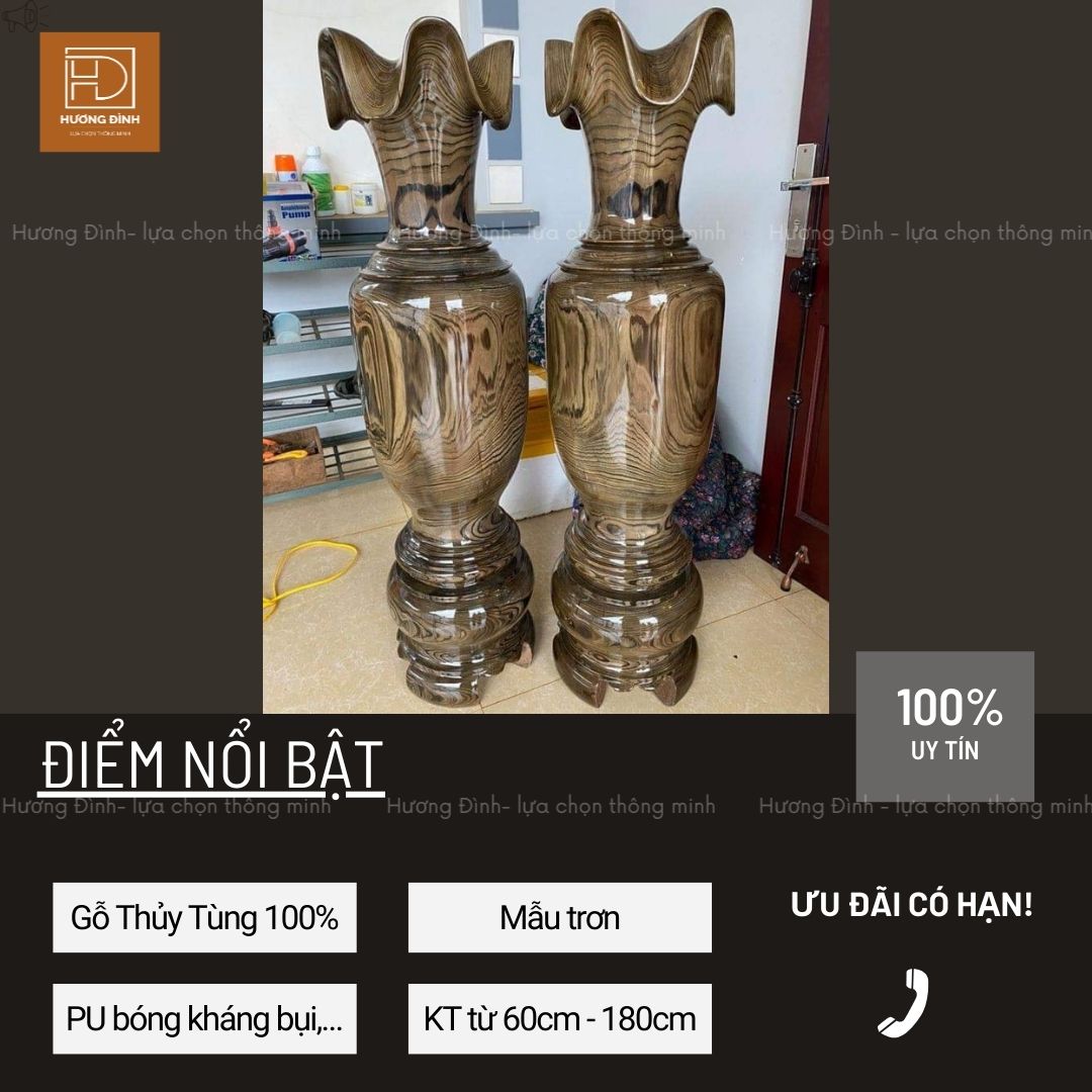 Lục Bình Gỗ Cẩm Lai - Hàng Nguyên Khối (2)