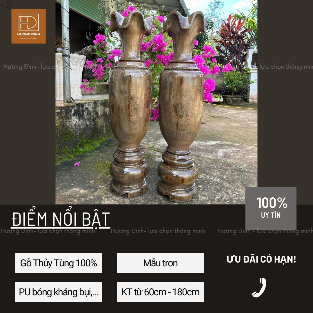 Lục Bình Gỗ Cẩm Lai - Hàng Nguyên Khối (3)