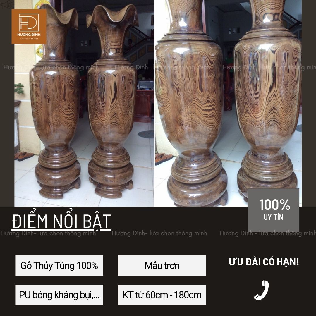 Lục Bình Gỗ Cẩm Lai - Hàng Nguyên Khối (4)