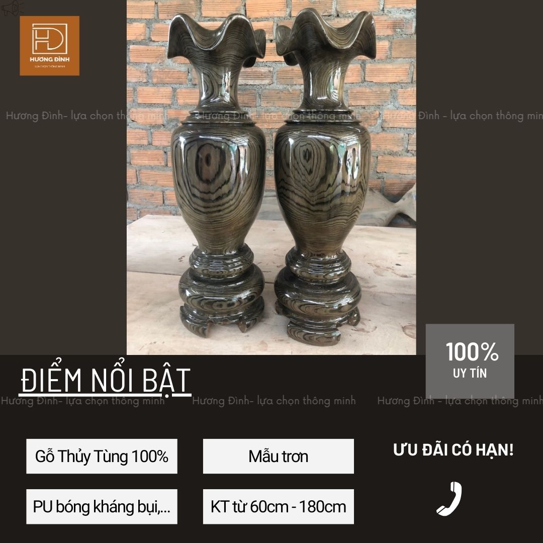 Lục Bình Gỗ Cẩm Lai - Hàng Nguyên Khối (6)