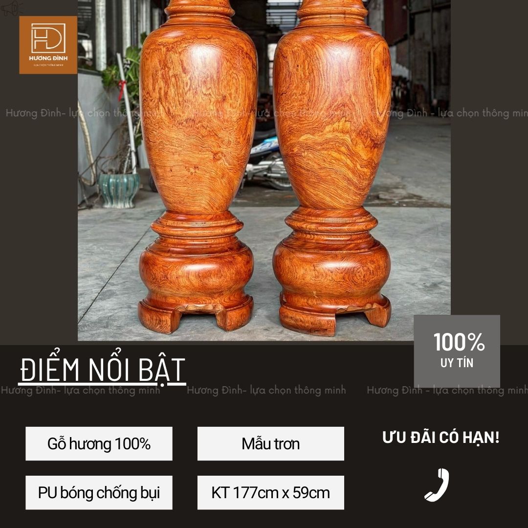 Lục Bình gỗ hương KT 177x59 LB376-3 (4)