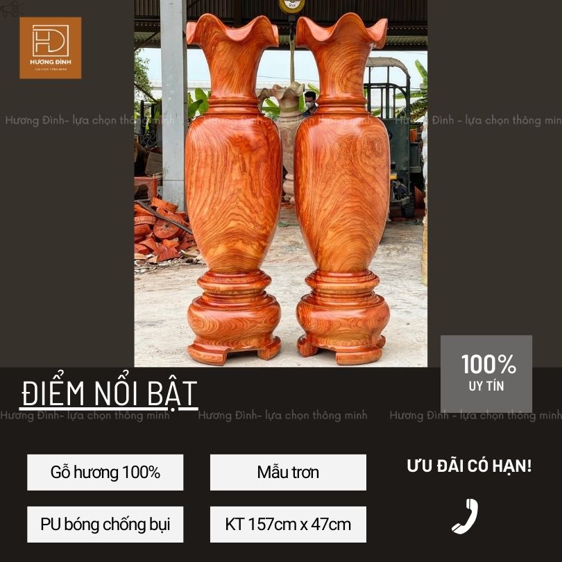 Lục bình gỗ hương KT 177x59 LB376 (3)