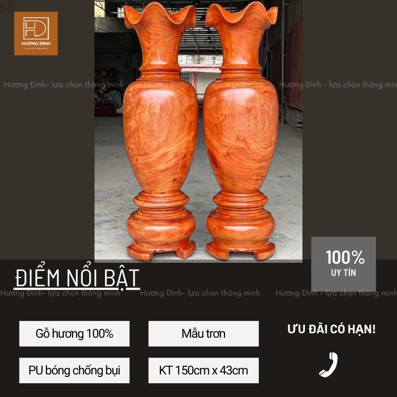Lục bình gỗ hương KT 177x59 LB376 (4)