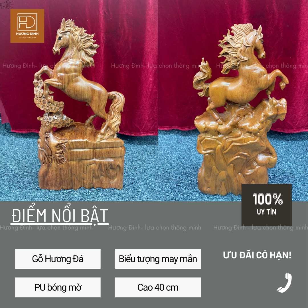 Nhất mã đứng tùng Cao 40cm TN269-2 Nhất mã đứng tùng Cao 40cm TN269-2