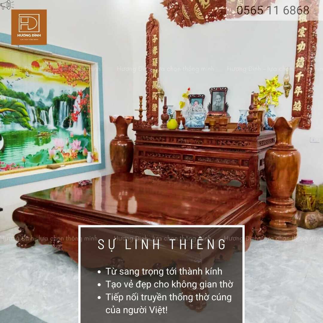 Sập thờ gỗ mít đẹp sang trọng ST0004 (6) Sập thờ gỗ mít mang tới sự linh thiêng