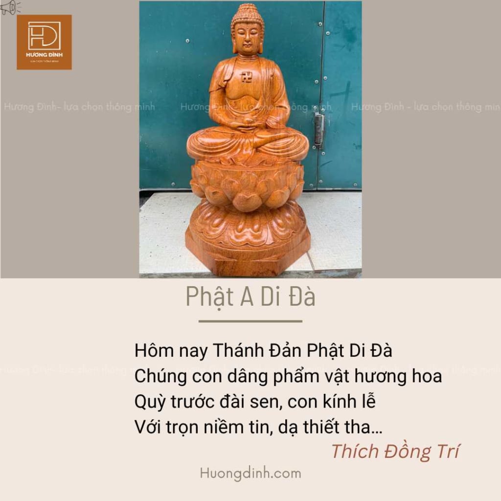 Ý nghĩa của tượng Phật A Di Đà Bằng Gỗ
