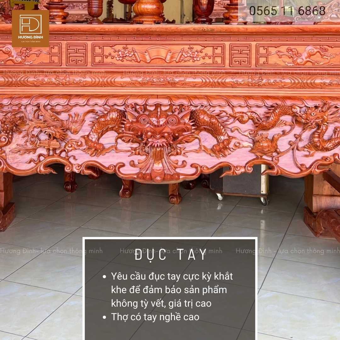 Sập thờ gỗ hương mẫu hổ phù ST0020 (4) Sập thờ gỗ hương mẫu hổ phù ST0020